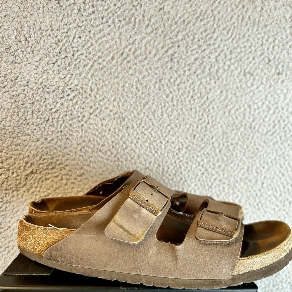Birkenstock Arizona Birko-Flor Unisex Sandals Dark Brown Size US W11/M9 EU42